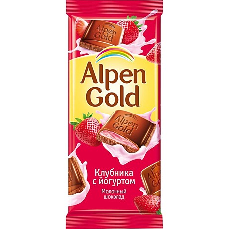 Альпен Голд - Клубника с йогуртом 85г (1х21) 