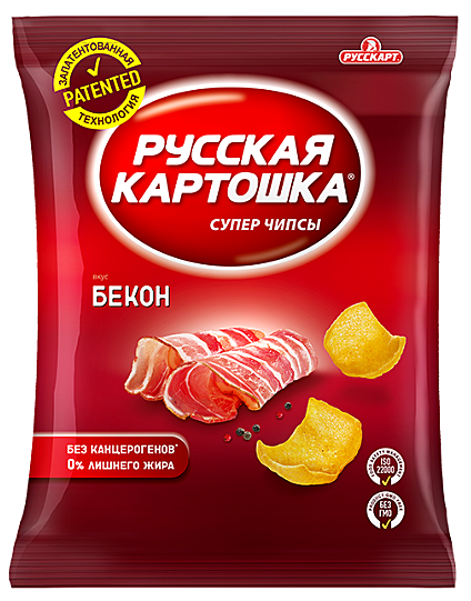 Русская картошка 150гр ассорти 1/9 Со вкусом бекона