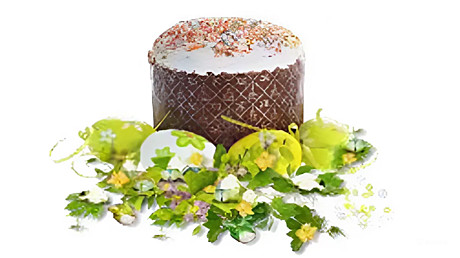  КУЛИЧ «ВЕСЕННИЙ» в цветном пакете  с цветной посыпкой 400 гр*11 шт АЙ-СИ РАЗЕВАЙ 30 суток