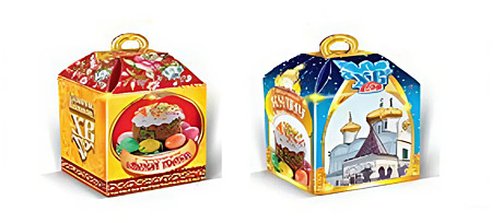 КУЛИЧ «ВЕСЕННИЙ» в подарочной упаковке  с цветной посыпкой 400гр*6 шт АЙ-СИ РАЗЕВАЙ 30 суток 