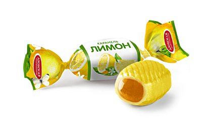 Карамель с фруктовой начинкой со вкусом лимона 4 кг АЗОВ