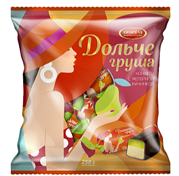 Конфеты помадные с желейной начинкой глазир. 