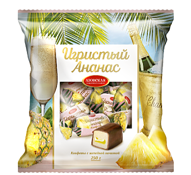 Конфеты помадные с желейной начинкой глазир. 