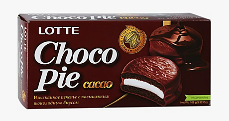         ЛОТТЕ Choco Pie 168гр 16бл*6шт   Какао №6