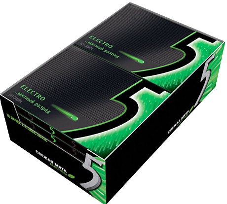 Wrigley`s 5 (10*18бл) ELECTRO (Мятный разряд) зеленый