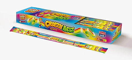             ЖЕВ/ мармелад CRAZY  GUMMY   15  ГР*12бл 54шт Кислый ремешок 