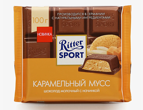 Риттер спорт 100 г 1*11 шт  Карамельный мусс 