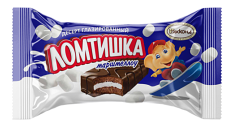 Ломтишка маршмерлоу глазированный (десерт) 3 кг /Акконд/