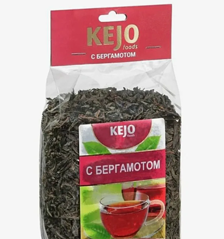 Кеджо чай черный байховый крупнолистовой с ароматом бергамота 1000 г м/у *(6 шт)