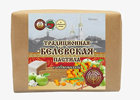 Белёвская пастила в ассортименте  (пергамент) 250 гр