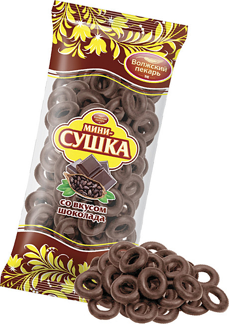 Сушка МИНИ ШОКОЛАДНАЯ 180 гр*20 пач (Волжский пекарь)