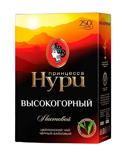 Принцесса НУРИ Высокогорный 100г.чай лист.черн.1*16 шт 