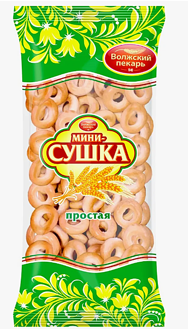Сушка мини проста 180 г*20 пач Волжский пекарь