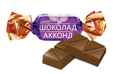 Акконд молочный мини шоколад (конфеты) 3кг /Акконд/
