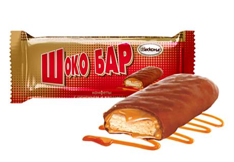 Шоко Бар с печеньем и карамелью (конфеты) 3 кг /Акконд/