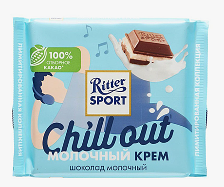 Риттер Спорт 100 г 1*12 Молочный крем 