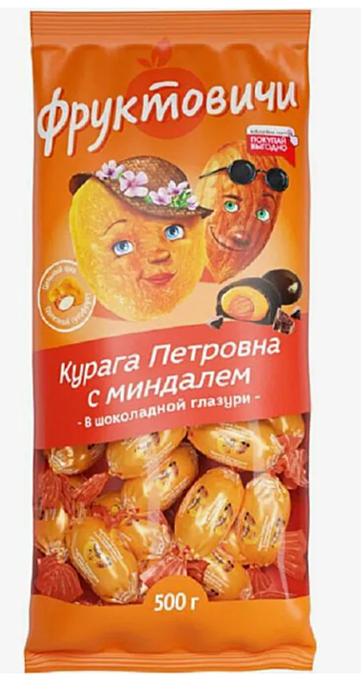 Курага Петровна с миндалем в темной шоколадной глазури Фруктовичи 1*500г*5 кг КДВ