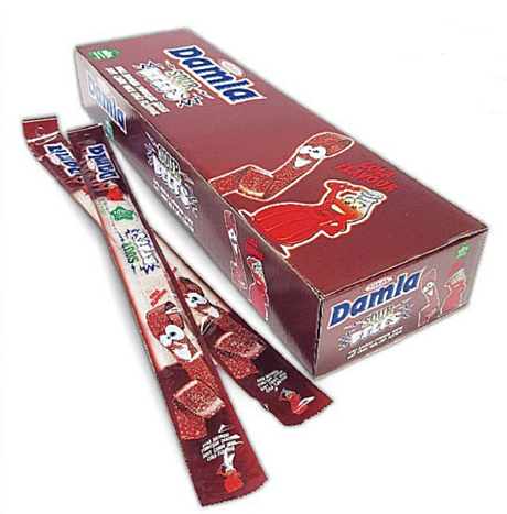 Кислые ремешки DAMLA, Кола, коробка 15гр*72шт*6бл 