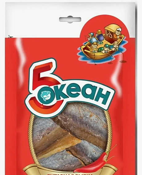         5 океан - Янтарная рыбка с перцем 20г (1х30)  