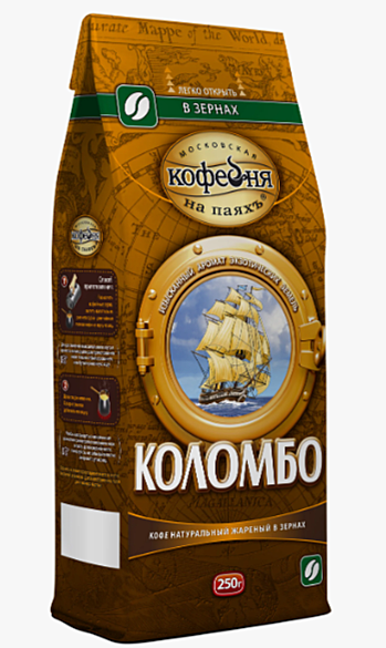 Коломбо КОФЕ м/уп ЗЕРНО  250 гр 1*6 шт