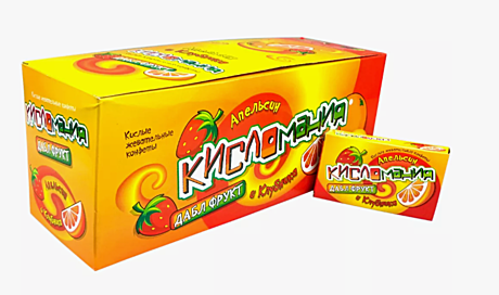             Кисломания Кислица апельсин клубника 16г 1*30шт*12бл