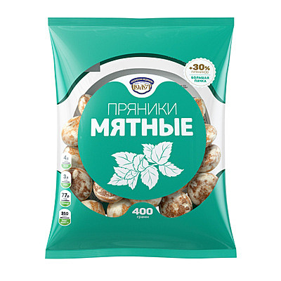 Пряники Мятные 400г*12 шт ПОЛЕТ