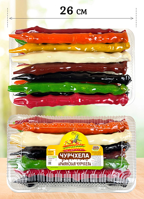 Чурчхелла АРМЯНСКАЯ АССОРТИ 8 вкус(абр,виш,кокос,ман,мал,вино,ябло,смор) 15 шт*1600 гр*10 шт в кор