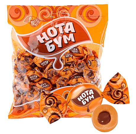 Нота Бум с ореховой начинкой 1/500 (конфеты) 5кг /КДВ/