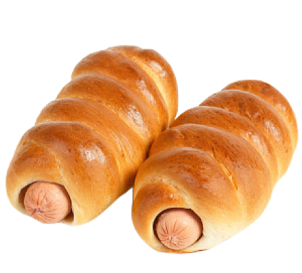 Сосиска в тесте 1.8кг(16шт) ДЕДОВСКИЙ ПЕКАРЬ 