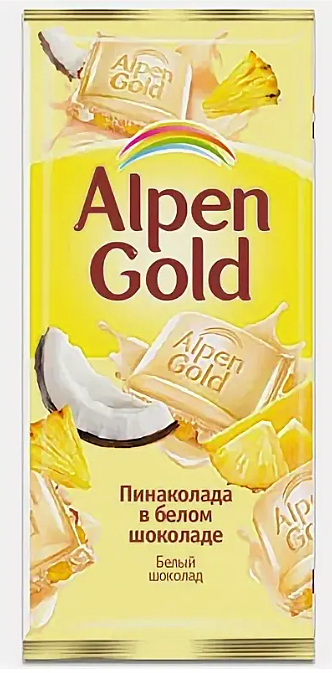             Альпен Голд - Пинаколада в белом шок 85г (1х20х5)