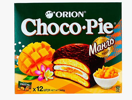         NEW! Choco  Pie MANGO №12 (1*8*12шт*) 30 гр (МАНГО)