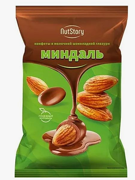 Миндаль в молочной шоколадной глазури 4 кг КДВ 