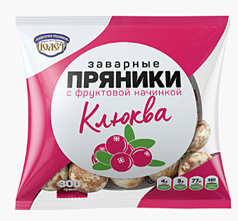 Пряники Клюква 300г*15 шт ПОЛЕТ