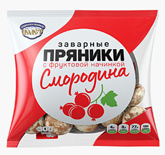 Пряники Смородина 300г*15 шт ПОЛЕТ